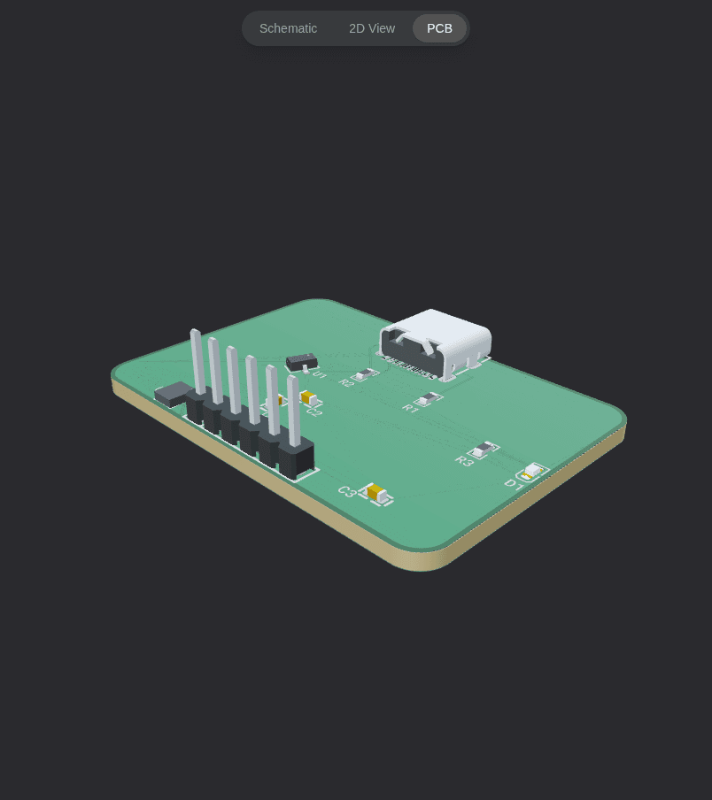 EasyGerber-rendered USB-C IMU board