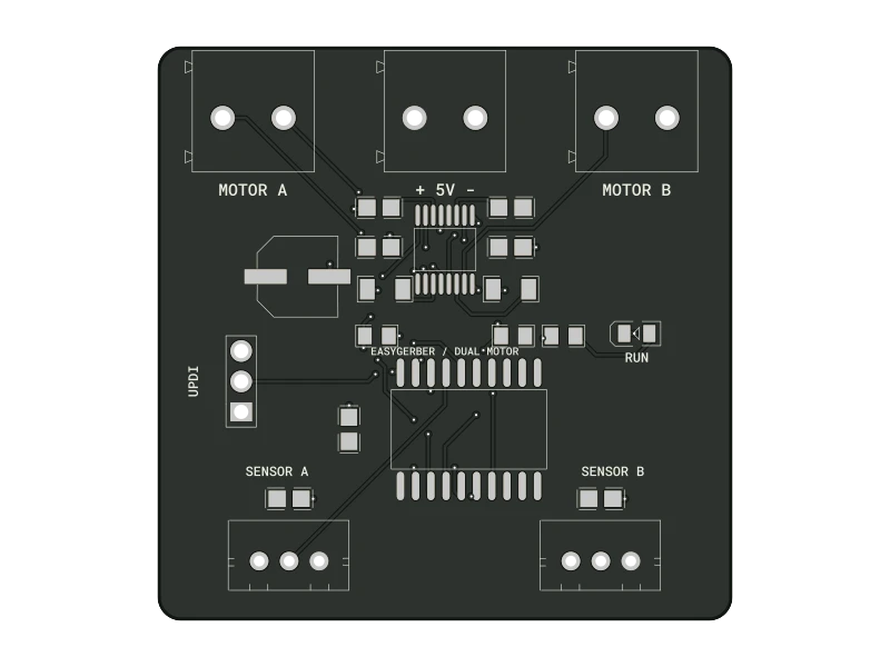 Top view of Rover — robot controller