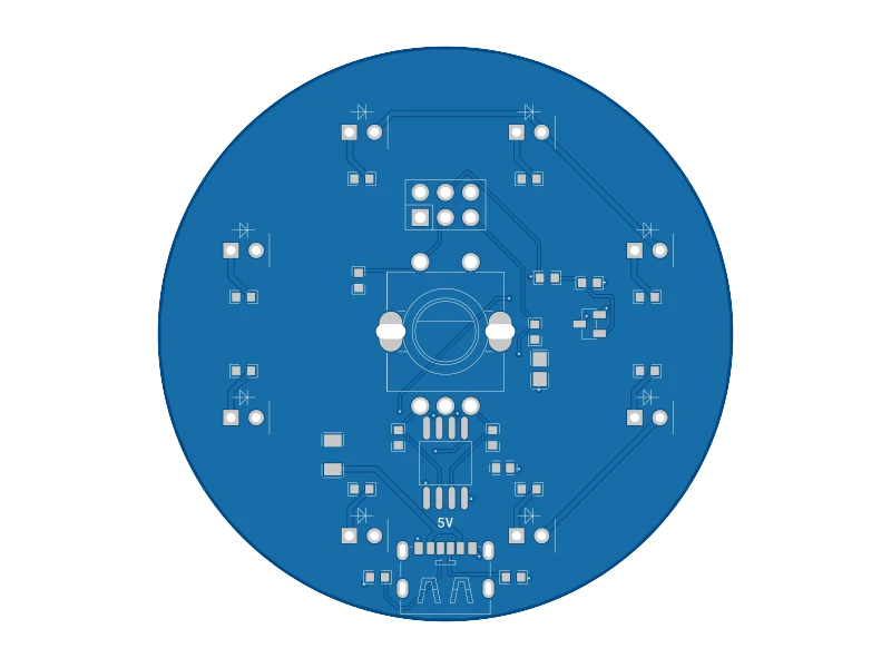 Top view of Orbit — Red light dial